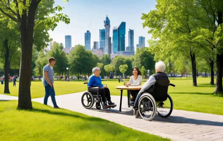 사지마비 환자 지원 프로그램 - **Prompt:** A young adult, male or female, with a determined expression, is actively participating i...