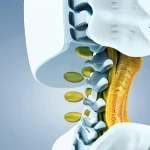 Home 19 척추디스크 재활 방법 - **Prompt:** A close-up, highly detailed anatomical illustration of a human lumbar spine, with a clea...