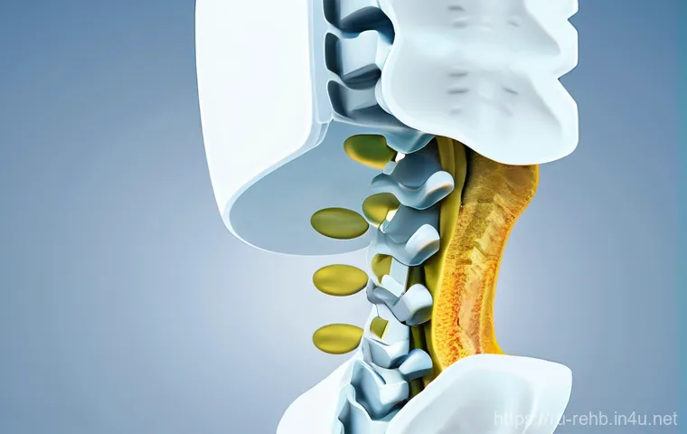 척추디스크 재활 방법 - **Prompt:** A close-up, highly detailed anatomical illustration of a human lumbar spine, with a clea...
